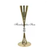 Party Decoration 10PCS 70cm Tall Gold Tabletop Vase Metal Flower Table Centerpiece For Mariage Flowers Vases Wedding