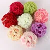 Decoratieve bloemen kransen 1 stks kunstmatige zijden bloem roze kussen ballen boeket middelpunt pomander feest bruiloft decoraties accessori