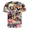 Men's T Shirts Fashion Trend Anime T-shirt 2023 Summer 3D Printed Cartoon Cute Shirt O-Neck Men Selling Short Sleeves