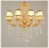 Chandeliers K9 Crystal Zinc Alloy Golden Modern 6/8/18 Lights Dinning Room Living Home Hanging Lamp