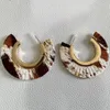 Boucles d'oreilles créoles UJBOX en cuir, poils de cheval, Grain de lait, léopard pour femmes, alliage métallique, accessoires de bijoux de fête de mariage, vente en gros en vrac