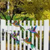 Decoratieve beeldjes 1 st. Hummingbird Big hanger decoratie metalen vogelwand kunst sculptuur buitenhangend ornament voor tuinhuisdecoratie