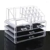 Boîtes de rangement 5 Styles Transparent En Plastique Maison Tiroir Bureau Boîte De Bureau Organisateur Effacer Acrylique Maquillage Maquillage Organisateur Pour Cosmétique