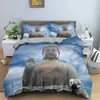 Beddengoed sets zeimon boho 3d set boeddha bedrukte dekbedovertrek voor volwassenen beddenbladen bedquilt covers met kussensloop