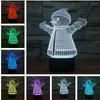 Table Lamps Christmas Snowman 3d Desk Lamp 7 Color Change For Living Room Lactation Children's Decoration Nightlight