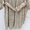 Casual Dresses 23 Spring Summer High Definition Collection - Exaggerated Art Sequins Bubble Sleeve Diamond Button Annual Party Dress