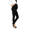 Active Pants Maternity Leggings sömlös yoga justerbar stretch graviditet byxor avslappnad mjuk mager elastik