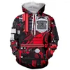 Men's Hoodies Electronic Chip Funny Fashion Long Sleeves 3D Print Zipper/Hoodies/Sweatshirts/Jacket/Men/women