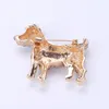 Broschen CINDY XIANG Pins Niedlicher kreativer Hund für Frauen Schöne Tier Strass Brosche Pin Mantel Schmuck Zubehör 2 Farben