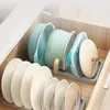 Hooks Adjustable Pot Lid Organizer For Kitchen Cabinets Counter Tops Store Bake Ware Cutting Boards Dishes And Bowls Storage Rack