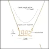 Pendant Necklaces Birth Years Necklace Initial Year Number For Women Girls Birthday Gift Charm Friendship Stainless Steel Necklacez Dhd68