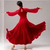 Stage Wear 2023 Winter Female Ballroom Dance Dress Sexy High Neck Women Foxtrot Waltz Performance Costumes Professional NY21 FLHY0360