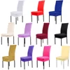 Sandalye, gelişmiş ev kapağı düğün dekorasyonu düz renkler polyester spandeks yemek için parti 1 adet yemek