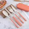 Dinware sets 4pcs afneembaar type draagbare bestek servies set gouden western keuken vork lepels messen studenten picknick