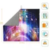 Table Mats Kitchen Dish Drying Mat Abstrtact Music Note With Space And Stars Washable Counter Pad Absorbent Drainer 16"x18"