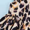 Mädchen Kleider Baby Mädchen Mode Leopard Kleid Casual Rundhals Ärmel A Linie Innen Shorts Print Strampler