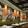 Hanglampen Japanse bamboe kroonluchter Chinese stijl rattan geweven hangend licht plafondlamp voor thuiscafé bar decoreren restaurant