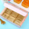 Involucro regalo 10pcs/lot Pink Moon Cake Box Portable Cube Package Cookies Boxes Kids Paper