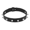 Choker chokers punk grunge emo spikes kraag pu lederen cosplay sexy sieraden voor vrouwen gotische ketting kpop harajuku accessoires bloo22