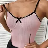 Damestanks vrouwen paarse gebreide crop tops riemen sexy camis schattig voor zomer y2k 2023