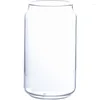 Verres à vin 400 ml/570 ml Verre Mode Eau Lait Jus Simple Tasse Bière Dessert Cola Peut Forme Tasse Transparent Drinkware Paille 1 pc