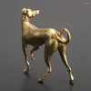 Figurine decorative in ottone massiccio Ornamenti da scrivania per cani fedeli Zodiaco Decorazioni per la casa Artigianato Miniature di animali in rame vintage Decorazioni Regali