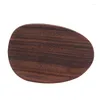 Plates Vintage Wood Irregular Oval Solid Color Pan Plate Fruit Dishes Saucer Tea Tray Dessert Dinner Tableware