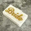 Evening Bags Design Pearl White Acrylic Wallet Handbag Female Card Holder Phone Pocket Customized Name Letter Bride Purse