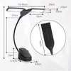 Music Stand Light Book Reading Lamp Rotatable Dimmable Piano Lights Touch Adjustable Beside Lamps With 3 Lighting Mode