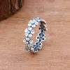 Fedi nuziali Vintage squisita lega dura anello fiore margherita per le donne festa di fidanzamento gioielli anniversario regalo di compleanno