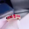 Кластерные кольца H1019 Spinel Ring Fine Jewelry Real 18k Gold Au750 Natural Gemstones 1.5ct Diamonds Женский юбилей подарок