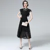 Casual Dresses Vintage Round Neck A Line Summer Elegant Outfits For Women Bodycon Dress Lace Sleeveless Tunic Evening Parties