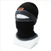 Berretti 2023 inverno caldo cappello lavorato a maglia uomo donna ispessimento esterno più velluto sciolto con sciarpa maschera da sci