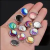 Charms Titanium Steel 12Mm Mermaid Fish Scale Pendant Round Resin Charm Fashion Jewelry Diy Womens Accessories For Necklace Earring Dhvvz