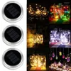 Christmas Decorations 10 LED Solar Jar Light Lids Wedding Party Birthday Night Outdoor Indoor Lamp Set