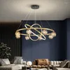 Lampy wisiork Nordic salon żyrandol LED Kreatywne romantyczne niebo gwiazdy sypialnia Sala prosta restauracja