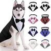 Abbigliamento per cani Bandana formale Sciarpa da smoking con papillon Abito da festa di nozze Accessori per abiti Abbigliamento Costume Fazzoletto da collo da gentiluomo