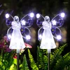 Solar Angel Garden Lights Outdoor Waterproof Lawn Light 7LED Fairy Landscape for Garden/Walkway/Xmas/Grave