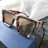 Miljonär solglasögon för män vita grå solskuggor designer solglasögon gafas de sol uv400 skyddsglasögon med låda med låda