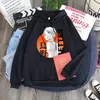 Męskie bluzy harajuku jumper siatkówka gimnazjum setek bluza z kapturem anime luźna swobodna bluza duża rozmiar dla mężczyzn kobiety