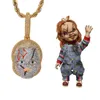 Colliers pendants Hip Hop Bijoux Living Dead Dolls Collier Arrivée Cumbic Zircon Horror Rock Mens Collier Godl22