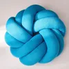 Pillow Blue Knotted Round Creative Tie Yellow Grey Waist Back For Sofa Bed Car Chair Couple Kids Gift Home Decor
