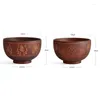 Bowls Salad Bowl Wooden Rice Noodle Solid Wood For Soup Dipping