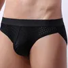 Underpants Männer Unterwäsche sexy Briefs männliche Kleidung Eis Seide atmungsaktiven hohlen Beutel Tanga Dessous u konvexe Penis Höschen