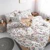 Bedding Sets Floral Print Pattern Set Nordic Double Twin Bedspread Duvet Cover Home Decor Bed Linen Bedclothes Adult