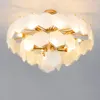 Chandeliers Nordic Modern Luxury El Lobby Glass Sheet Pendant Lamp LED Celling Chandelier Lighting Dining Room Luminaria Light Fixtures