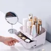 Boîtes de rangement Organisateur de maquillage en plastique Porte-cosmatics avec tiroir Vanité Salle de bain Produits de soin