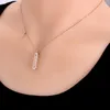 Gerişi Est Kadın Moda Cazibesi Paslanmaz Çelik Kolye Basit Gül Altın Yıldız Zinciri Rhinestone Takı Chokers