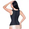 Damen Shapers Frauen Schwarzer Latex Stahlknochen Feste Taille Trainer Korsett Bauchkontrollgürtel Schlankheitsweste Shapewear Ganzkörperformer