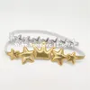 Saç aksesuarları en kaliteli gümüş yıldız altın taç kızlar kafa bandı çocuk saç bandı sevimli prenses kafa giymek moda peri